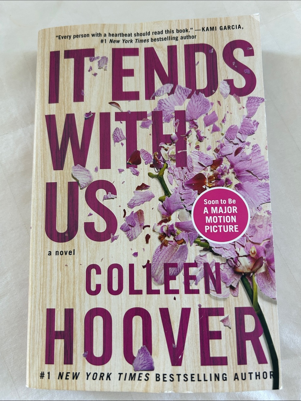It Ends With Us Paperback - Purple Floral Cover